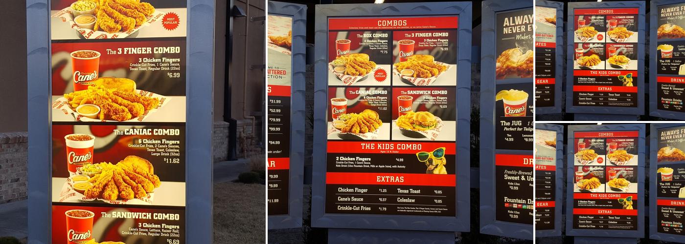 Raising Cane's Chicken Fingers Menu