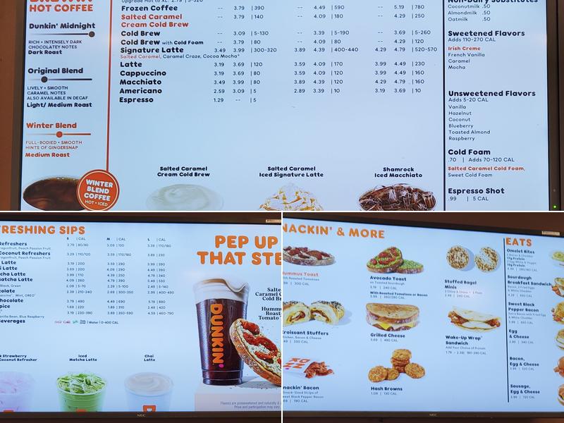 Dunkin' Menu