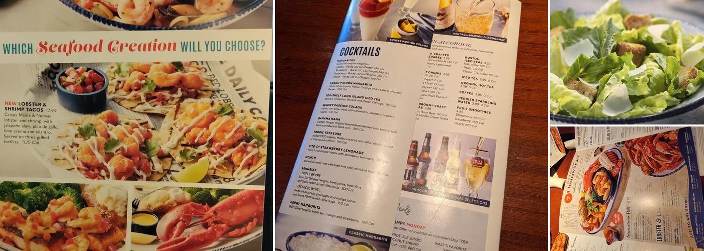 Red Lobster Menu