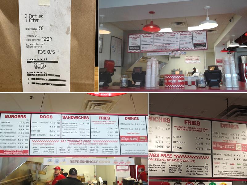 Five Guys Menu