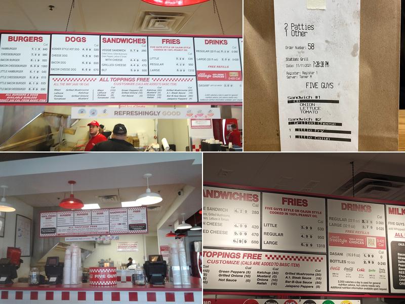 Five Guys Menu