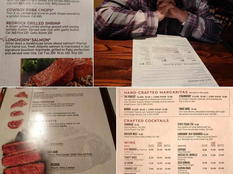 LongHorn Steakhouse Menu
