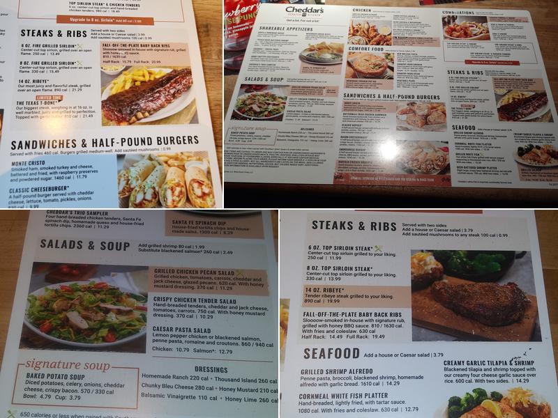 Cheddar's Scratch Kitchen Menu