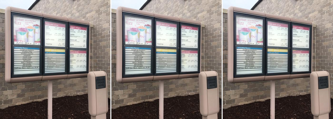 TCBY Menu