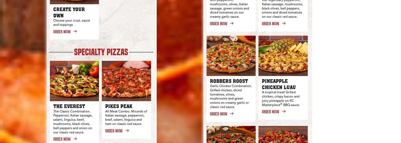 Mountain Mike's Pizza Menu