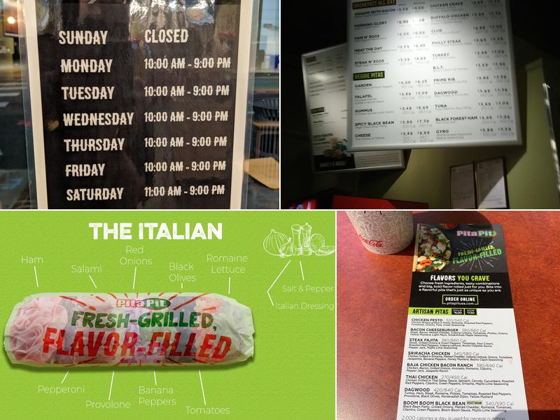Pita Pit Menu