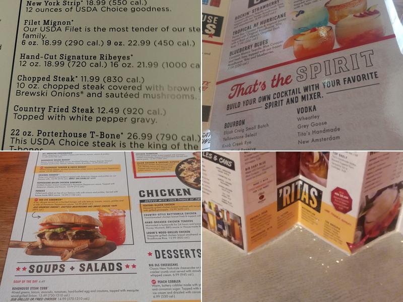 Logan's Roadhouse Menu