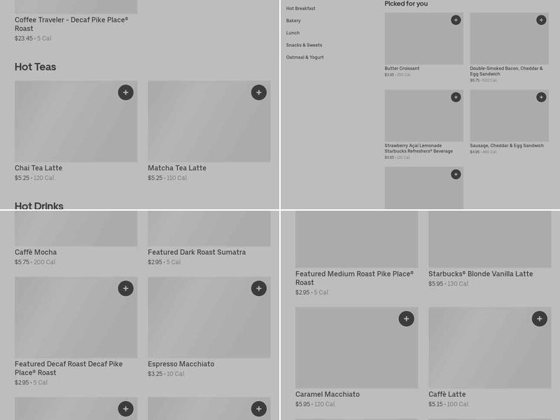 Starbucks Menu