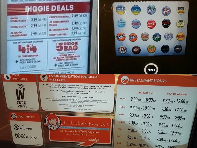 Wendy's Menu