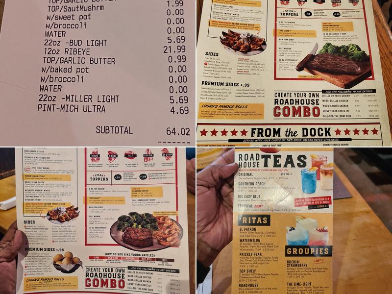 Logan's Roadhouse Menu