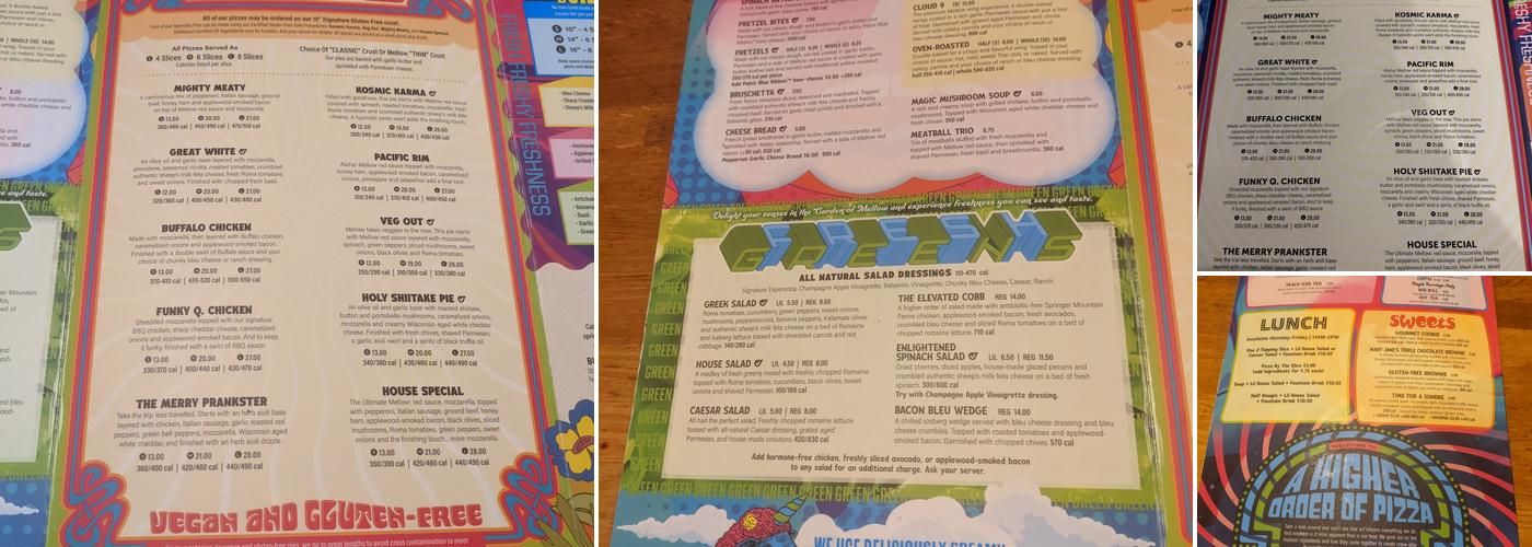 Mellow Mushroom Charlottesville Menu