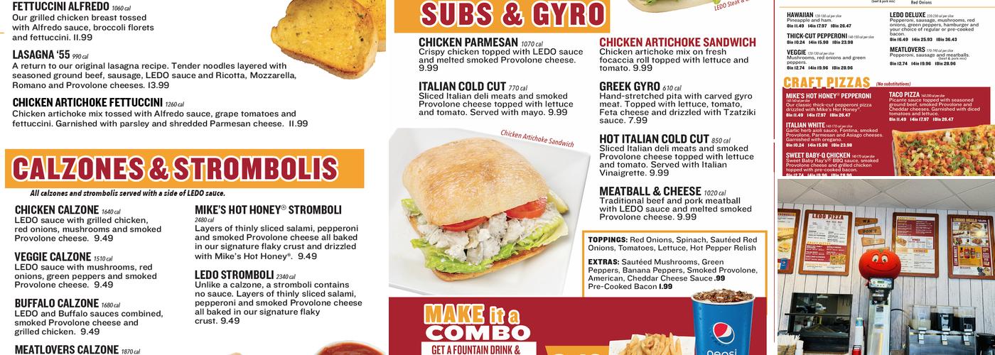 Ledo Pizza Menu