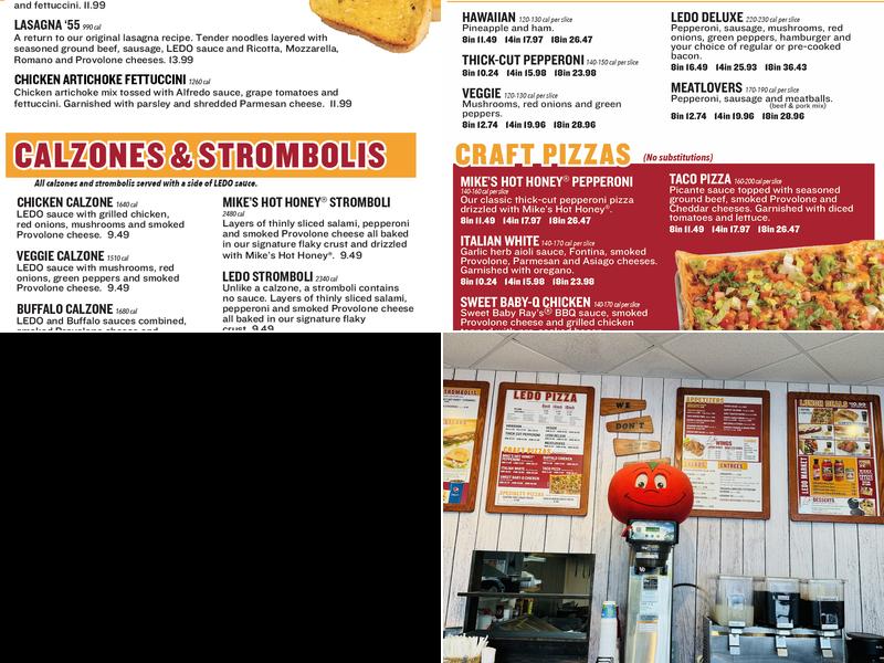 Ledo Pizza Menu