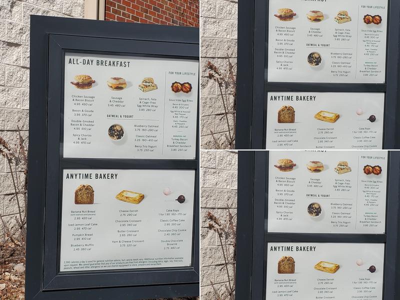 Starbucks Menu