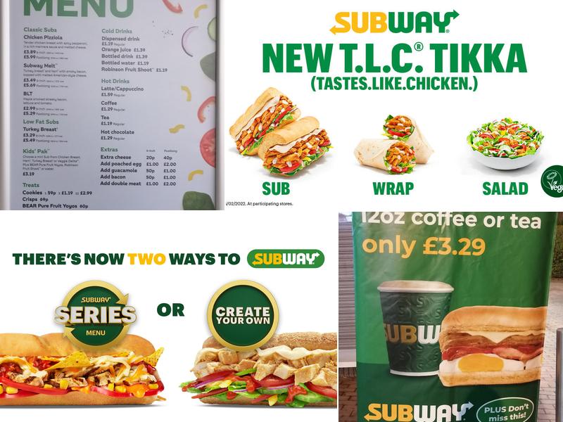 Subway Menu