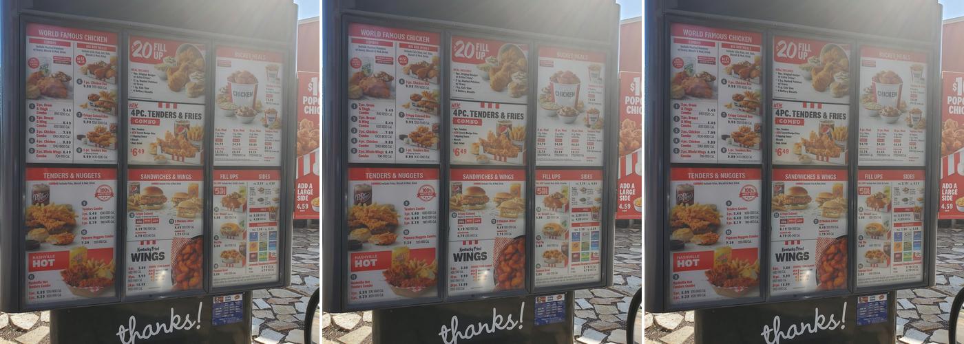 KFC Menu