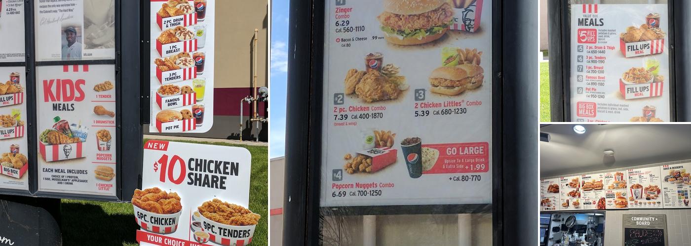 KFC Menu