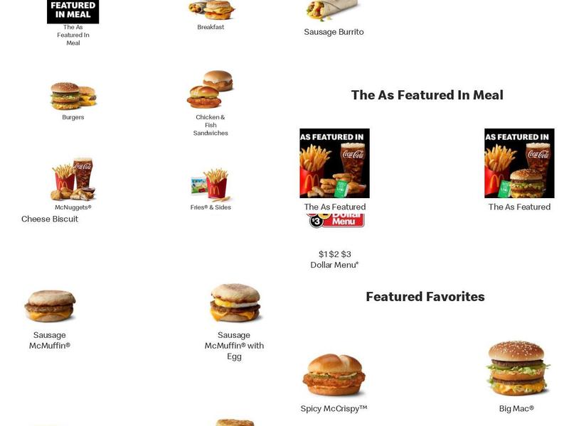 McDonald's Menu