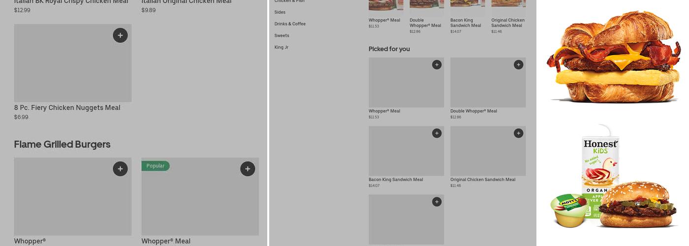 Burger King Menu