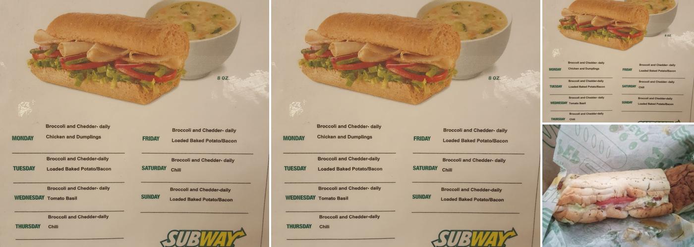 Subway Menu
