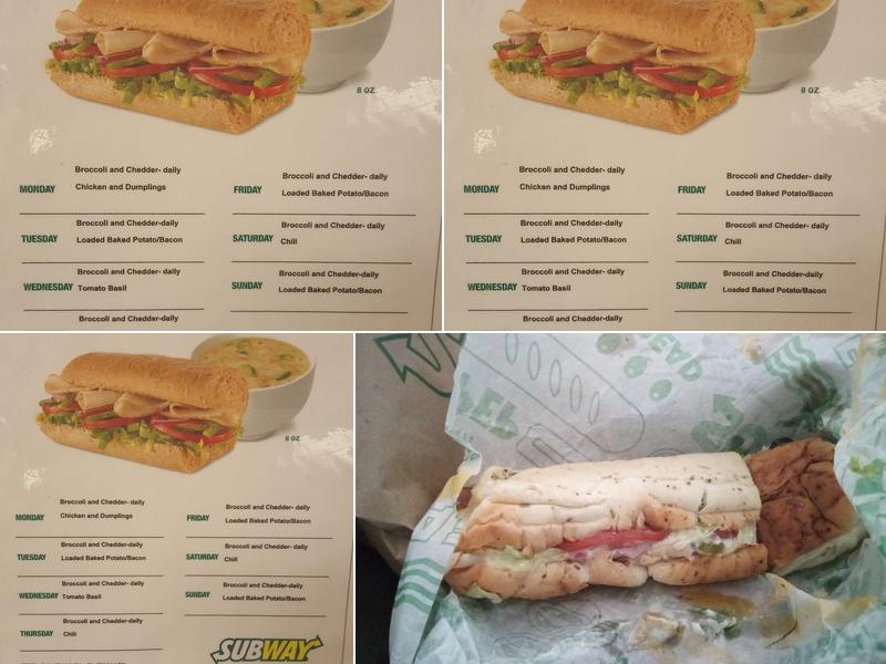 Subway Menu