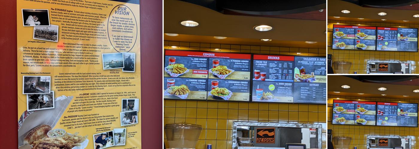 Raising Cane's Chicken Fingers Menu