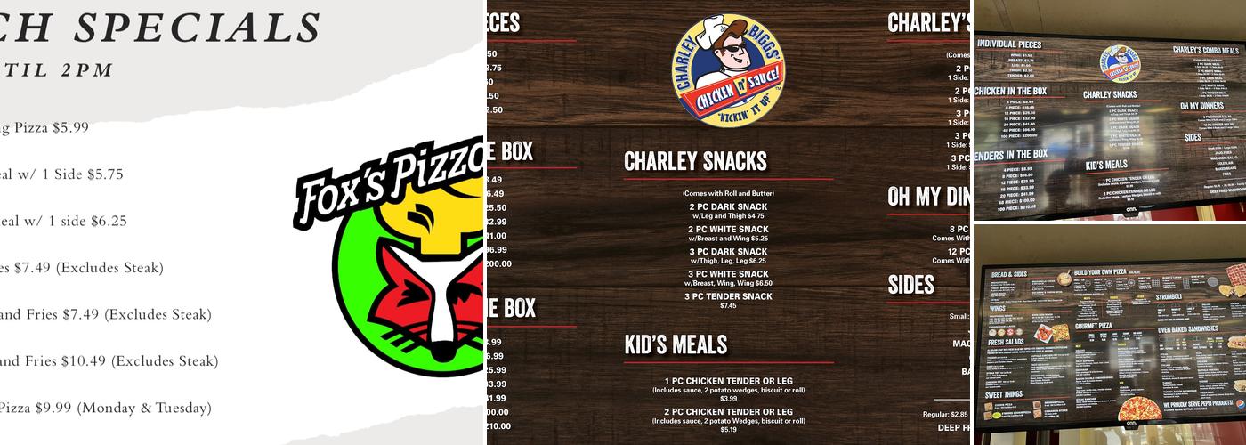 Fox's Pizza Den Menu