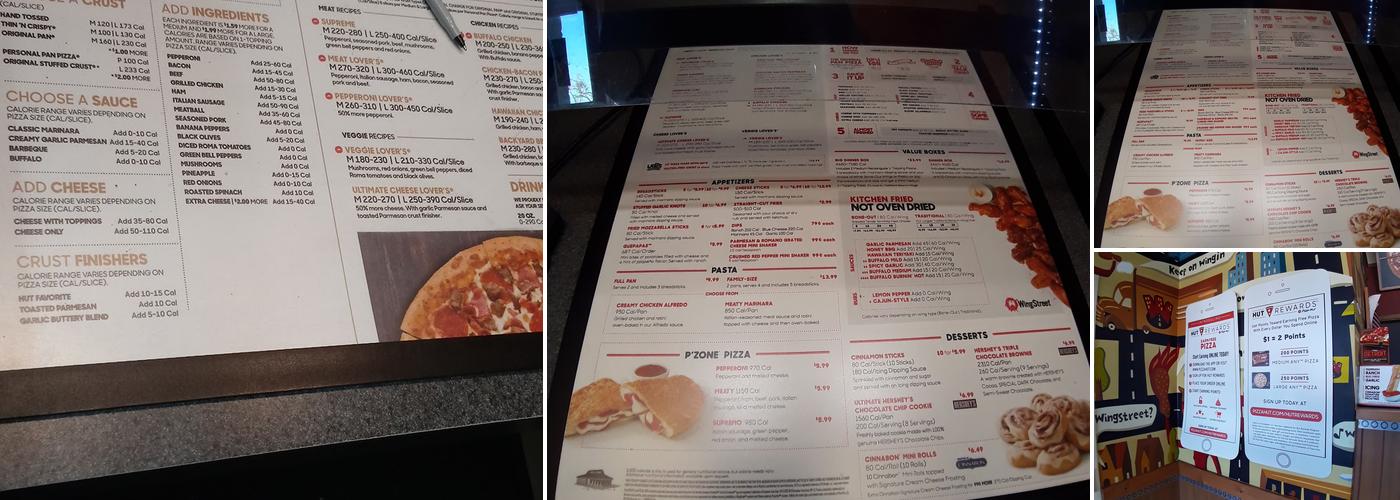 Pizza Hut Menu