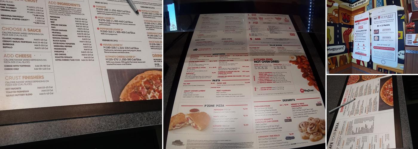 Pizza Hut Menu