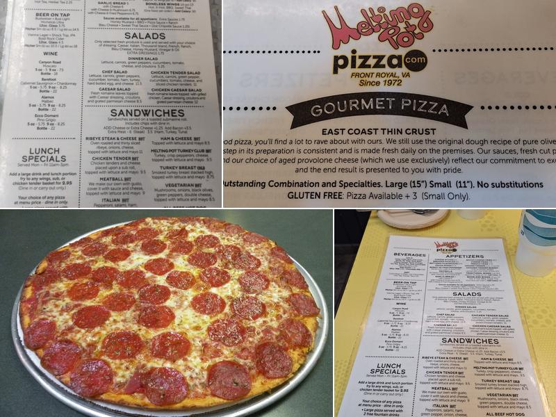 Melting Pot Pizza Menu