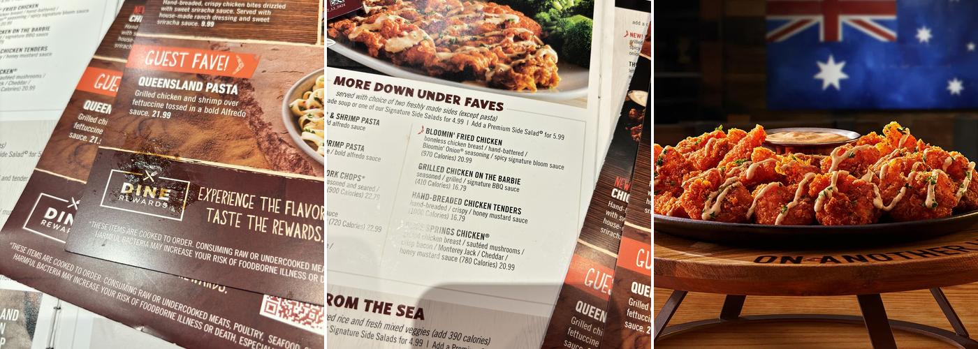 Outback Steakhouse Menu