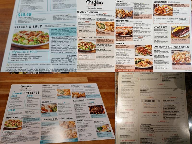 Cheddar's Scratch Kitchen Menu