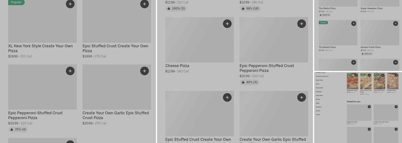 Papa Johns Pizza Menu