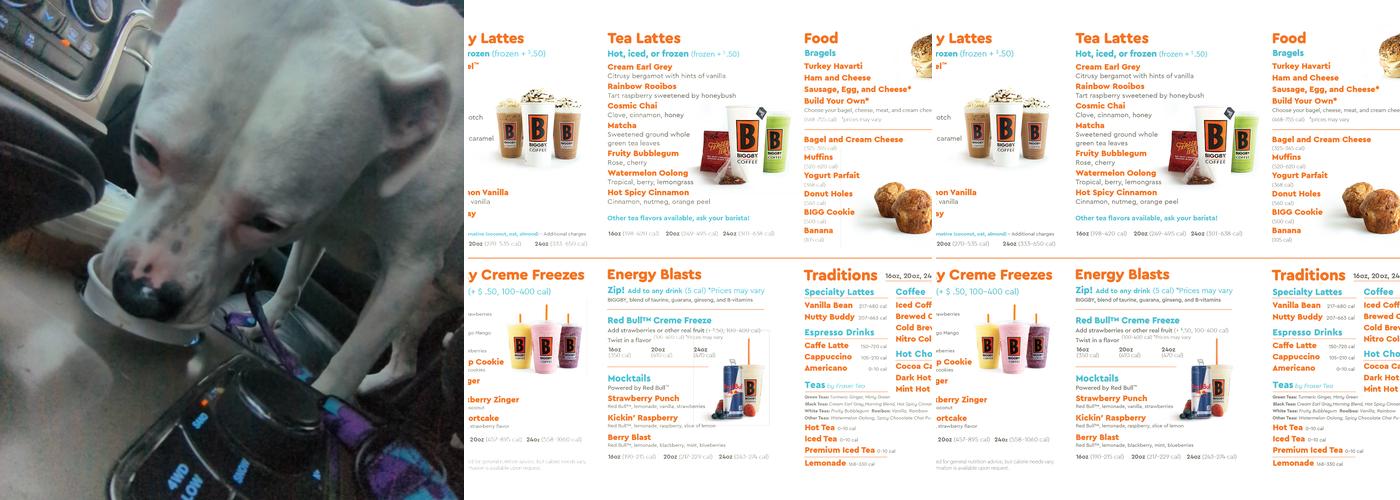 BIGGBY COFFEE Menu