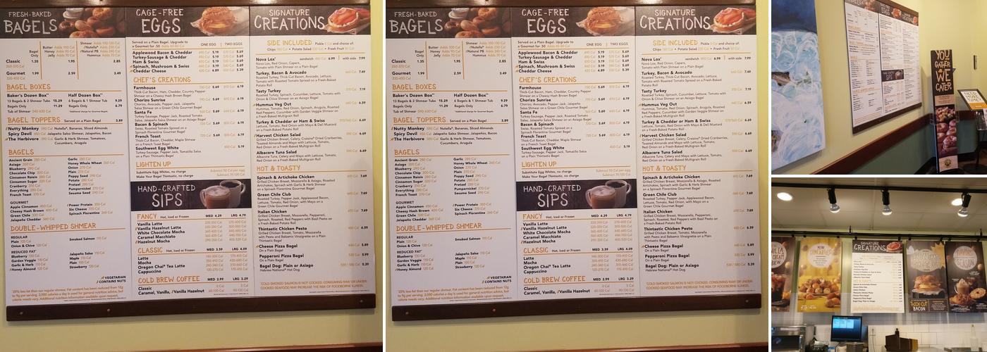 Einstein Bros. Bagels Menu