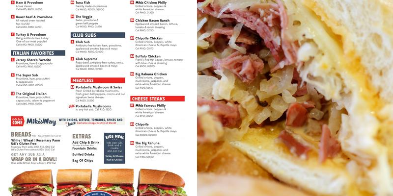 Jersey Mike's Subs Menu