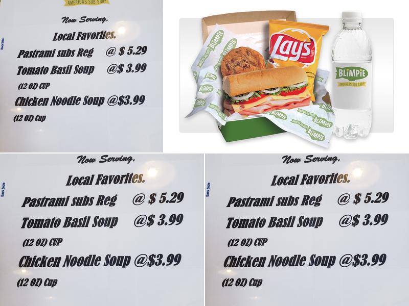 Blimpie Menu