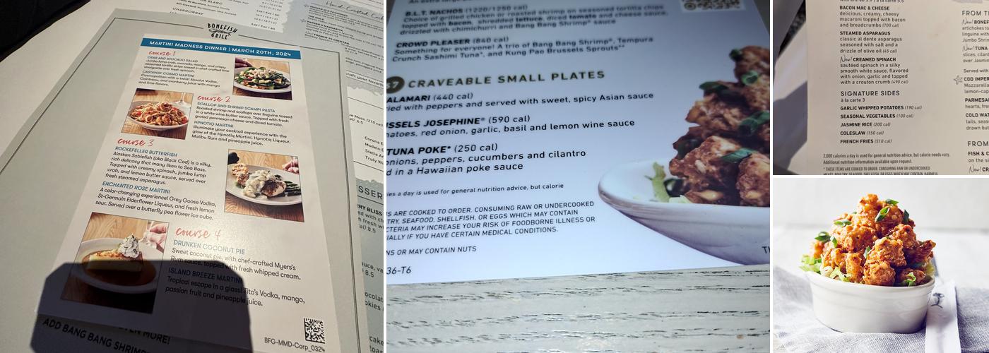 Bonefish Grill Menu