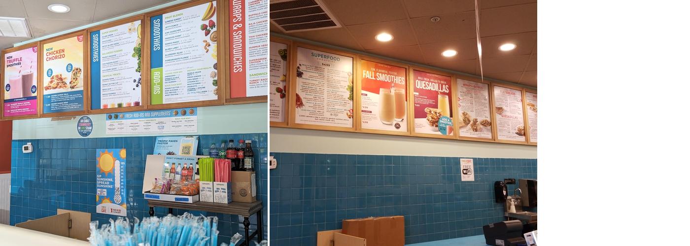 Tropical Smoothie Cafe Menu