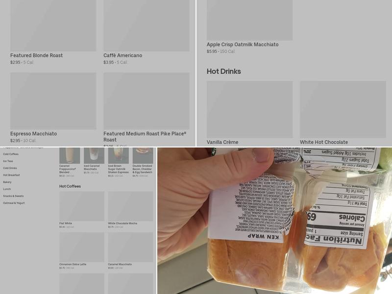 Starbucks Menu