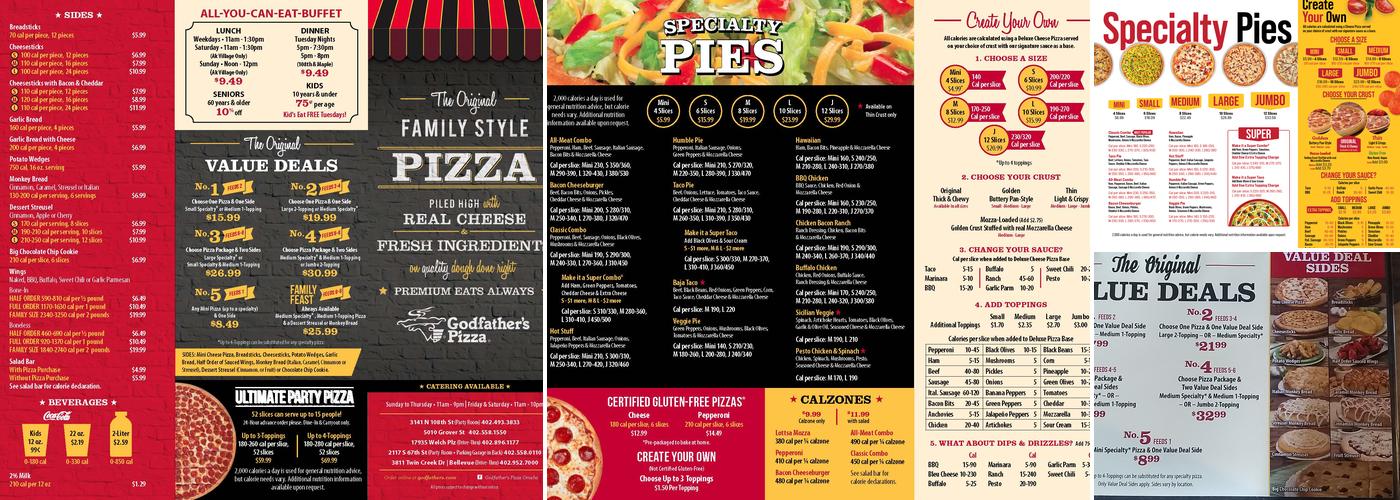 Godfather's Pizza Menu