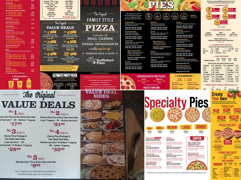 Godfather's Pizza Menu