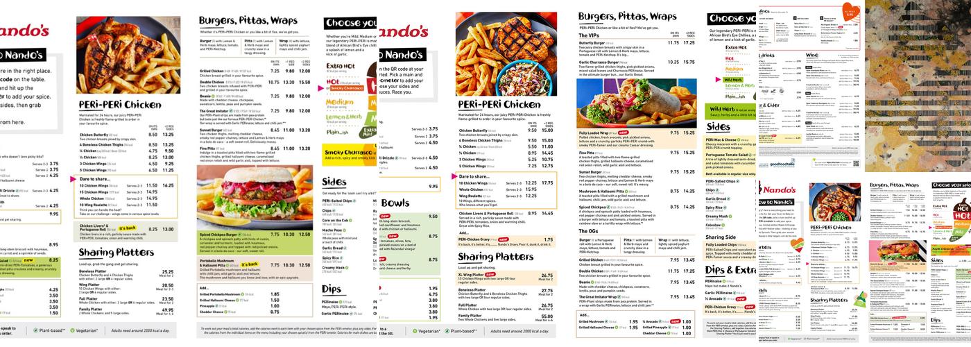 Nando's Fife Leisure Menu
