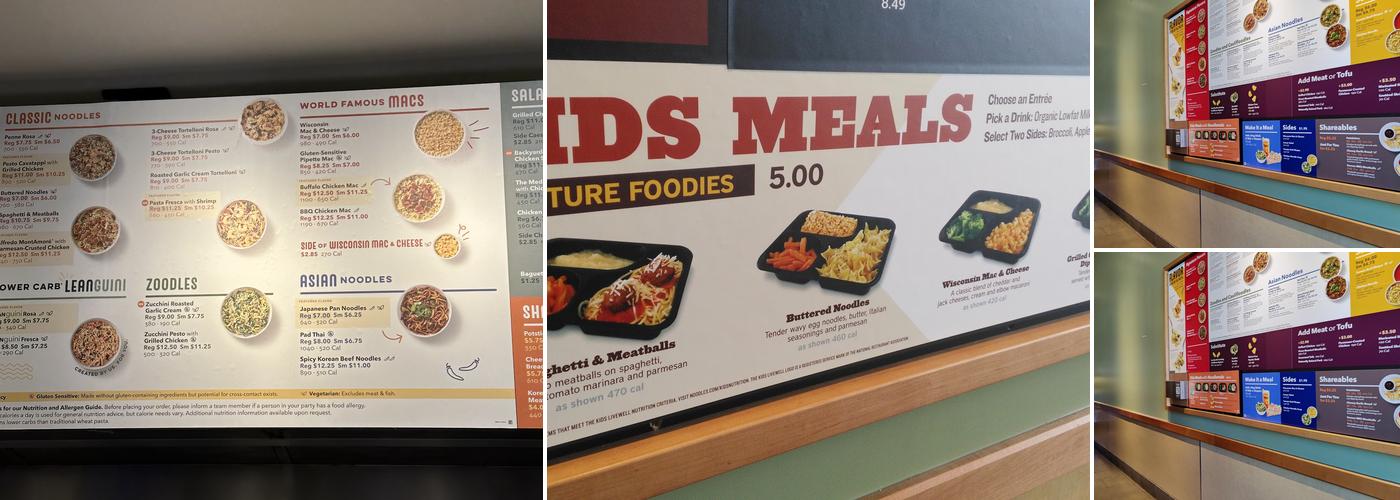 Noodles and Company Menu