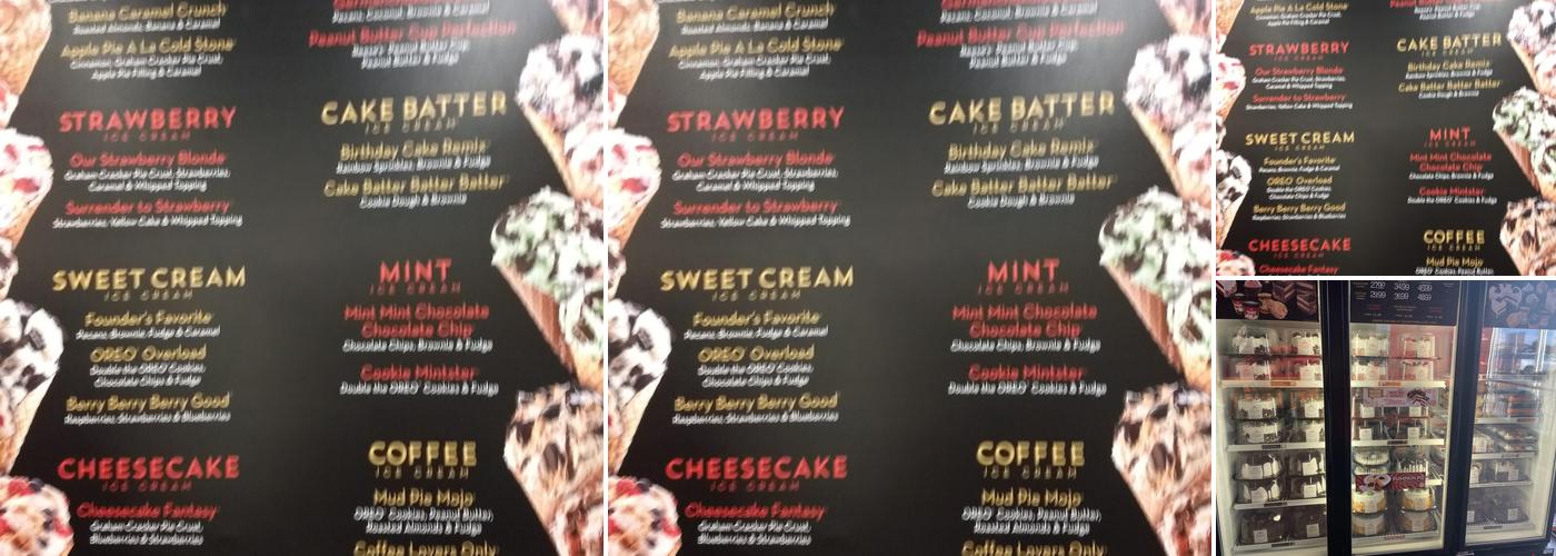Cold Stone Creamery Menu