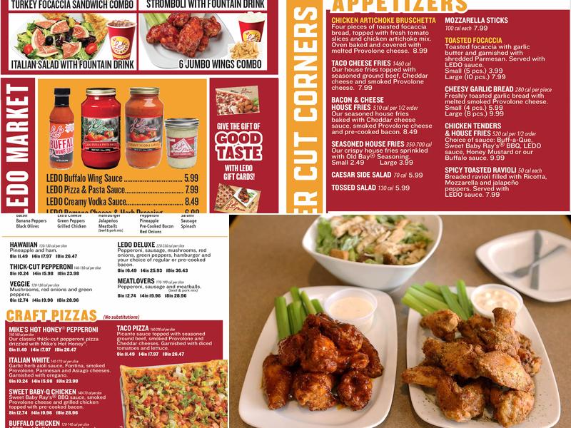 Ledo Pizza Menu