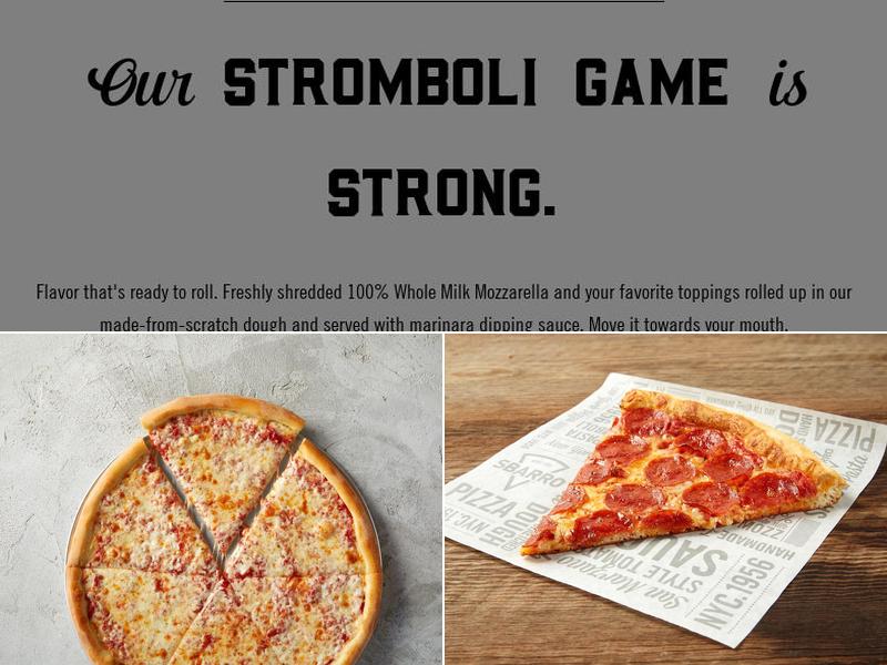 Sbarro Menu