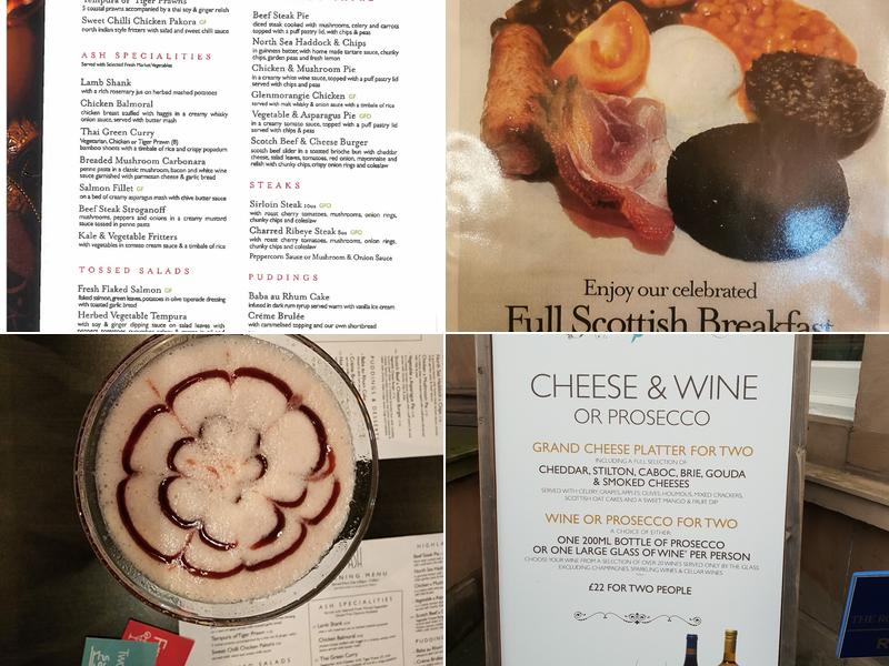 Royal Highland Hotel Menu