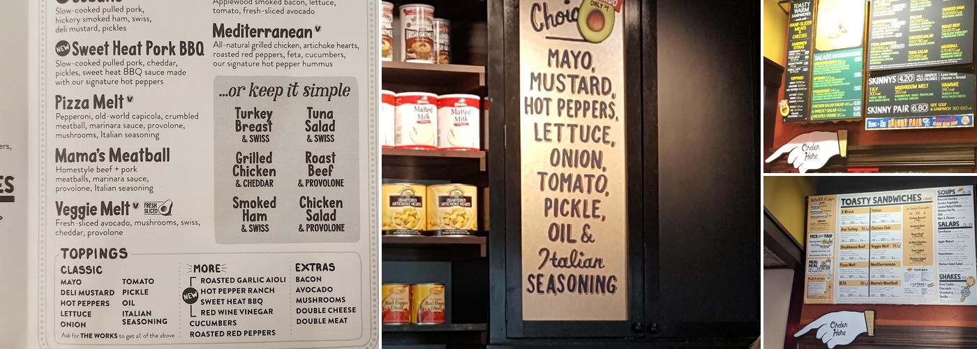 Potbelly Sandwich Shop Menu