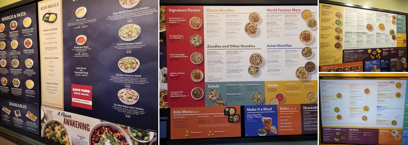 Noodles and Company Menu